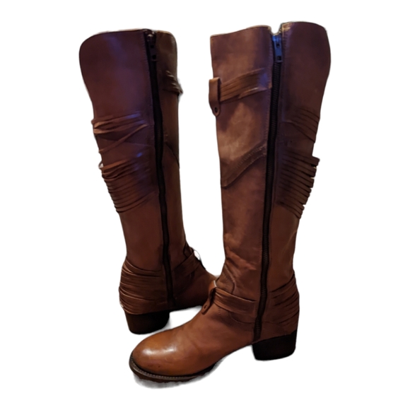 RARE Freebird by Steven "Stela" Braided Boots Burnished Cognac Brown Siz… - Picture 5 of 10